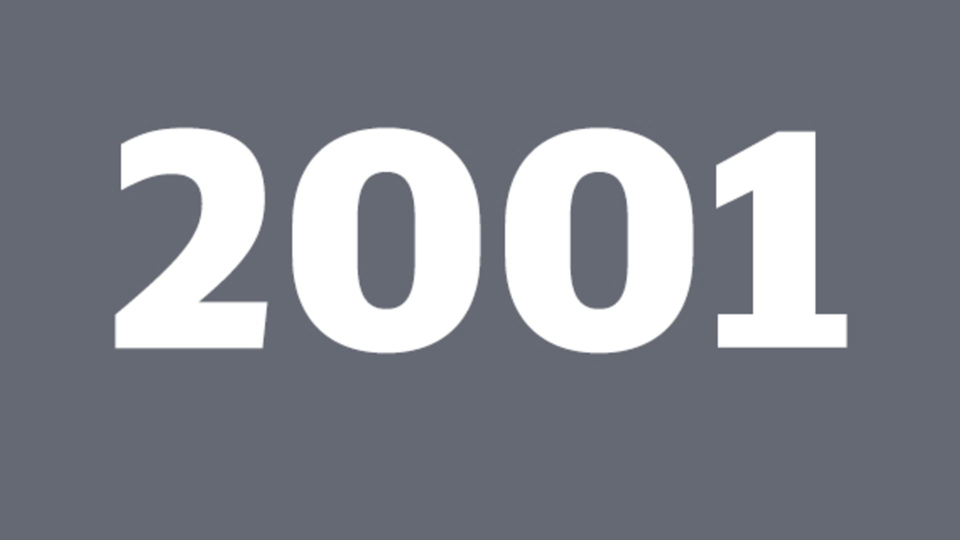 Jahreszahl 2001