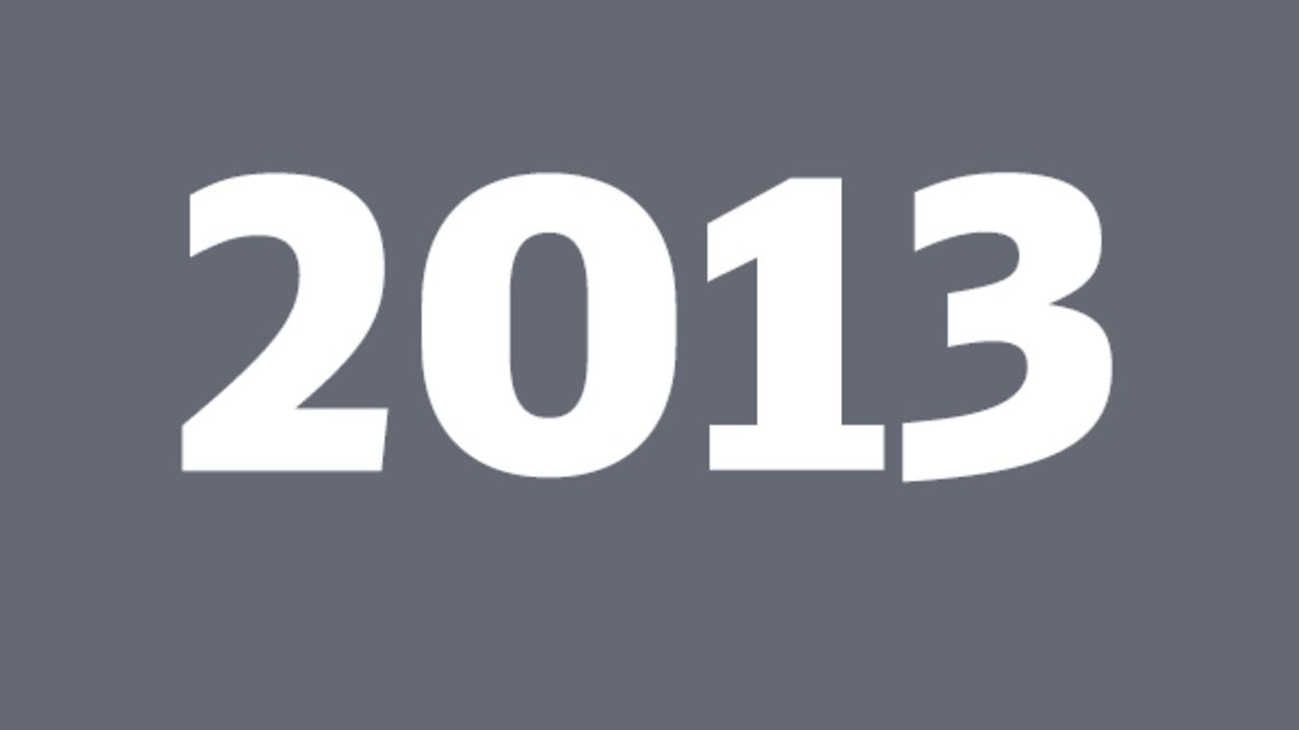 Jahreszahl 2013