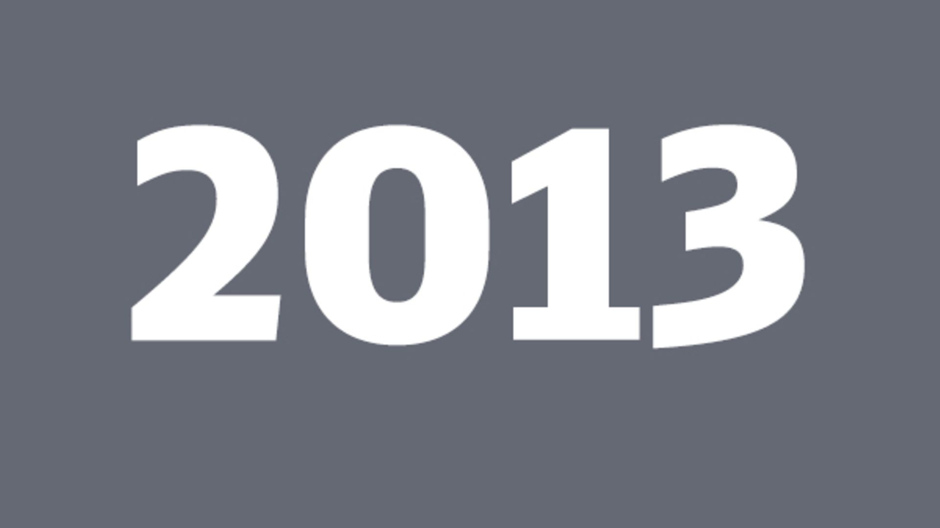 Jahreszahl 2013