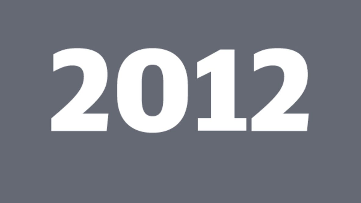 Jahreszahl 2012