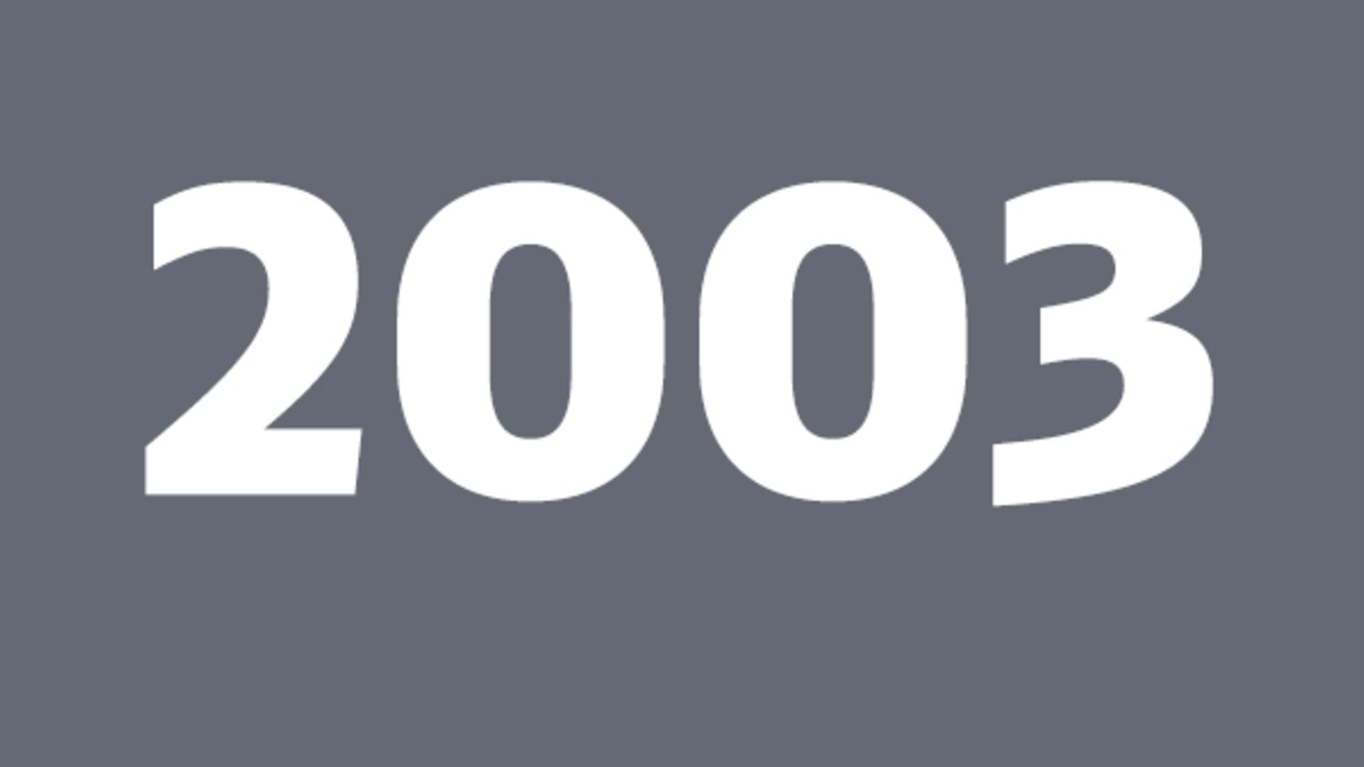 Jahreszahl 2003